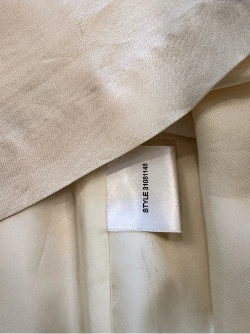 Tory Burch Grania Beaded Neck Silk Tank Top Ivory Cream Sz 12